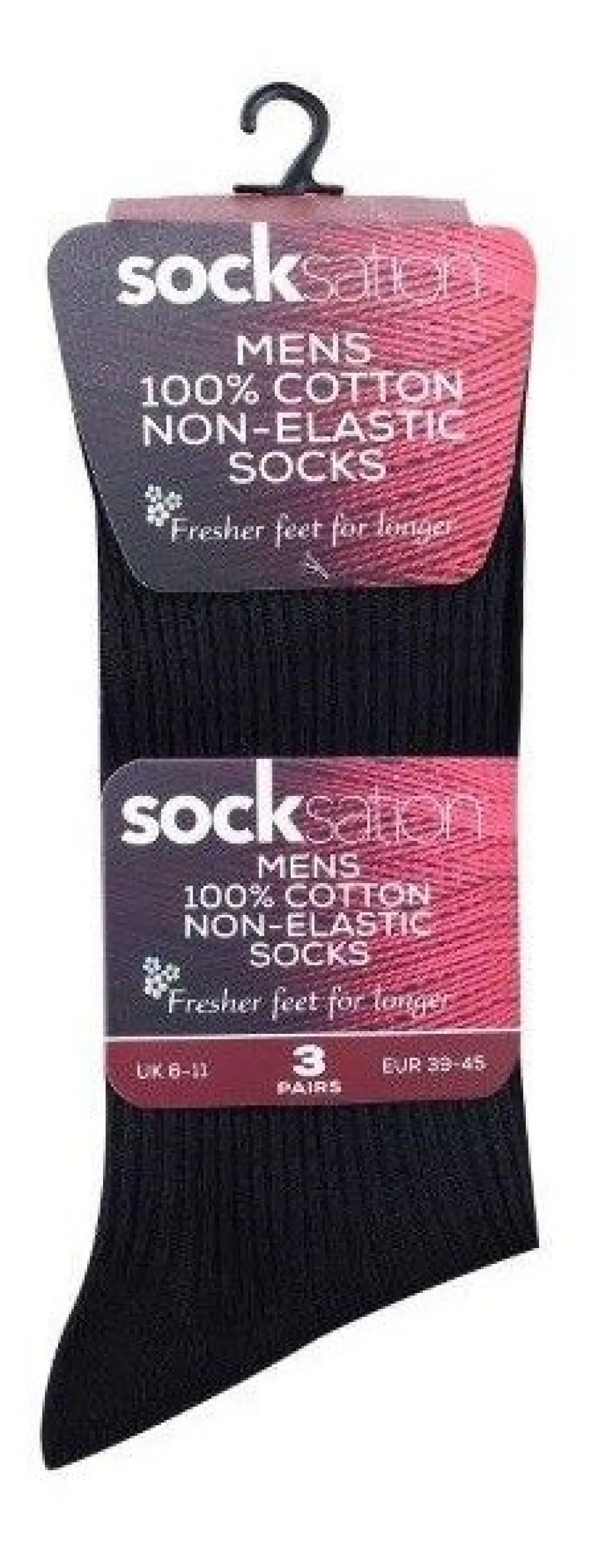 Non-Elastic Men's Socks Black