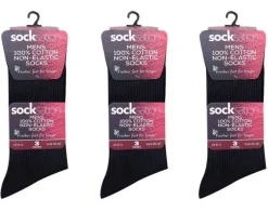 Non-Elastic Men's Socks Black