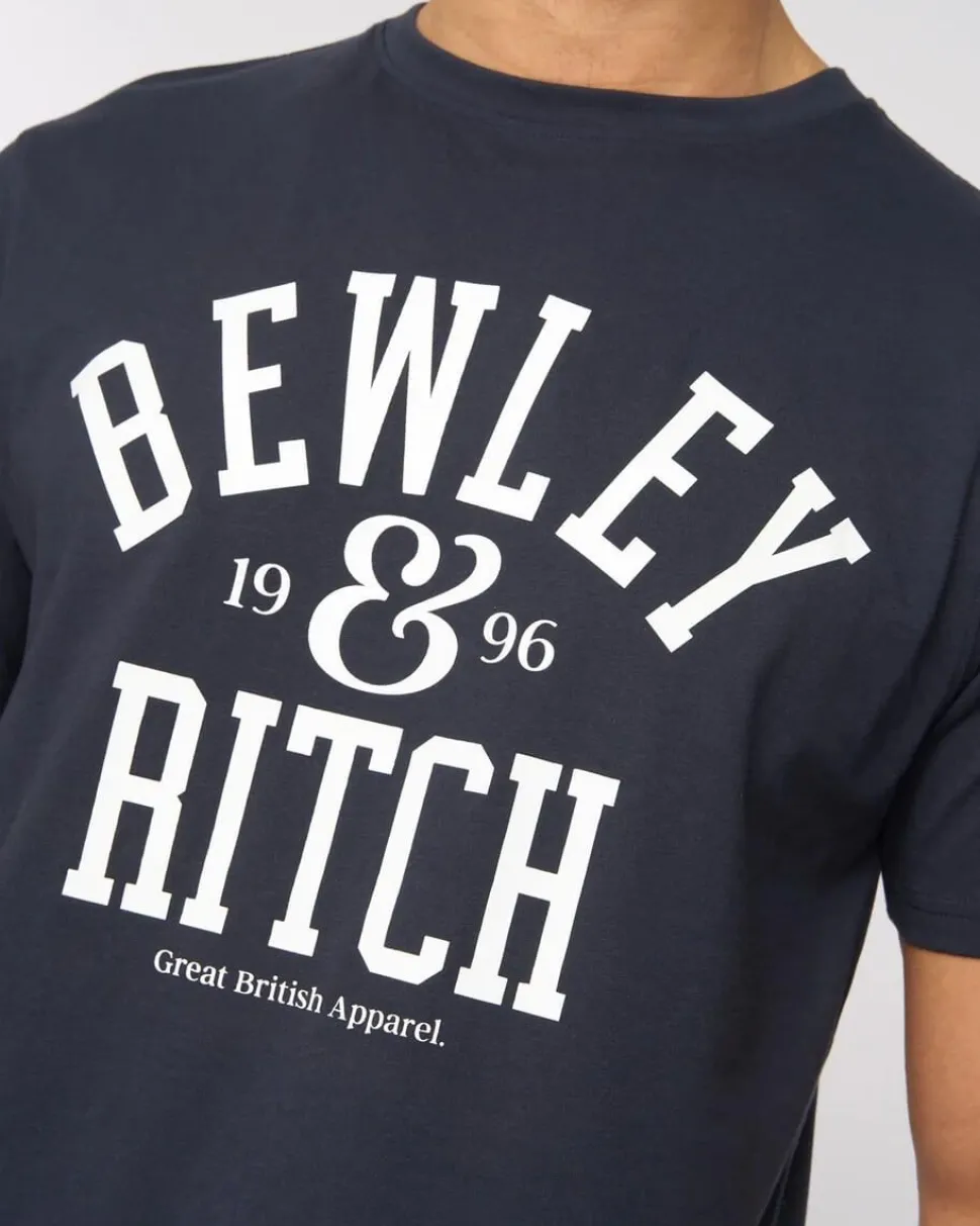 Nuford 100% Cotton T-Shirt Navy by Bewley & Ritch