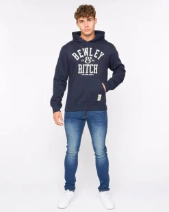 Nuford Hooded Sweatshirt Navy by Bewley & Ritch