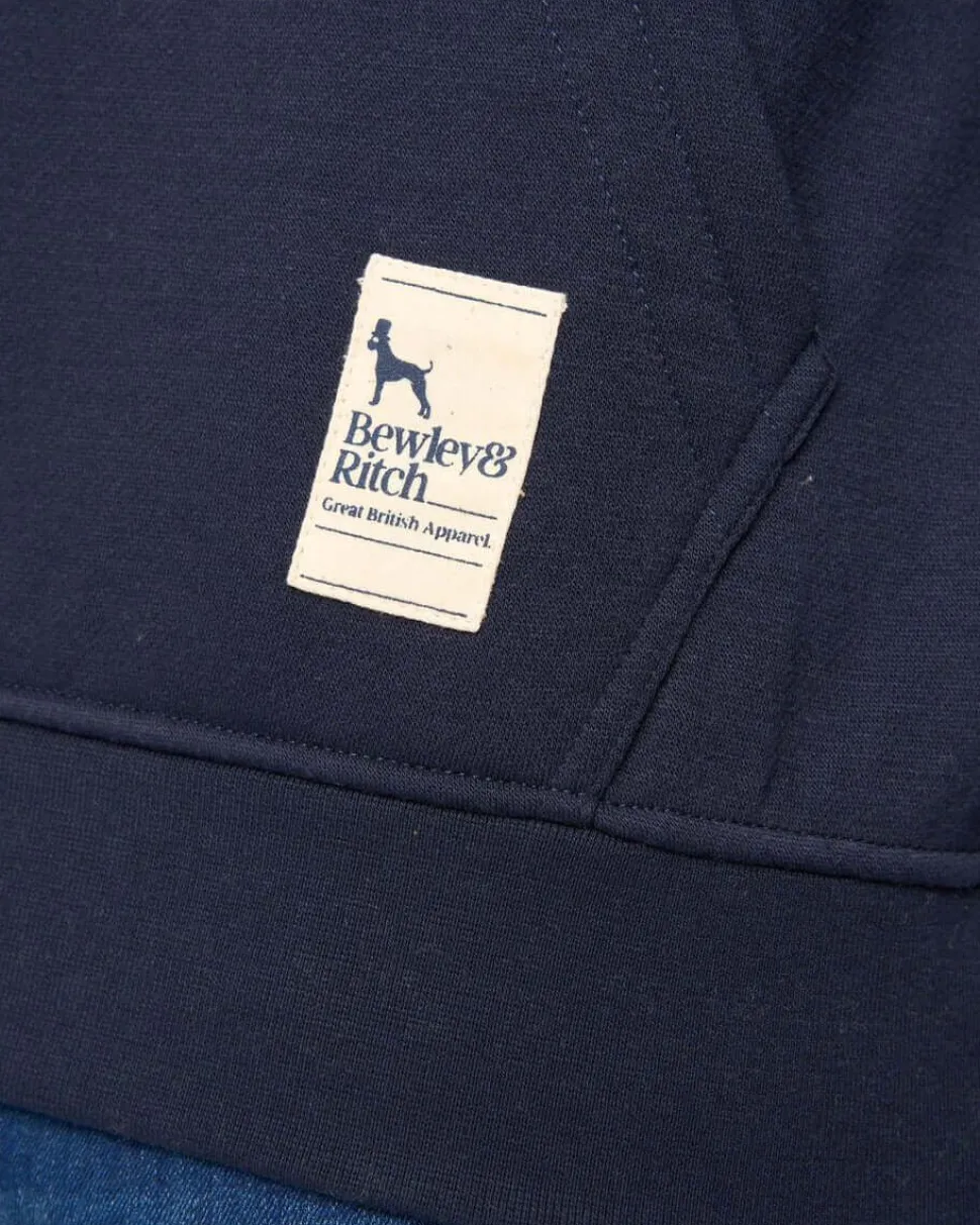 Nuford Hooded Sweatshirt Navy by Bewley & Ritch
