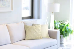 Nyla Soft Plush Cross Hatched Cream Cushion Cover