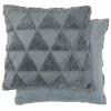 Nyla Soft Plush Triangle Charcoal Cushion Cover