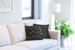 Nyla Soft Plush Zig Zag Black Cushion Cover