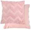 Nyla Soft Plush Zig Zag Blush Cushion Cover