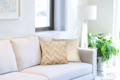 Nyla Soft Plush Zig Zag Taupe Cushion Cover