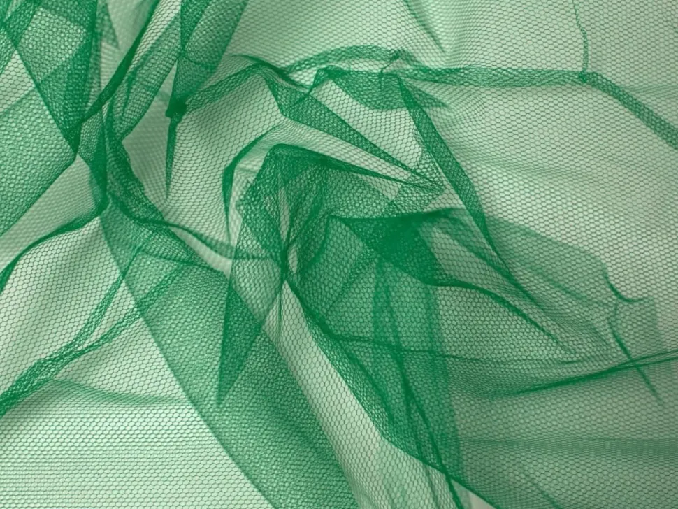 Nylon Dress Net Fabric Forest Green