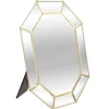 Octagonal Gold Mirror 45x43cm
