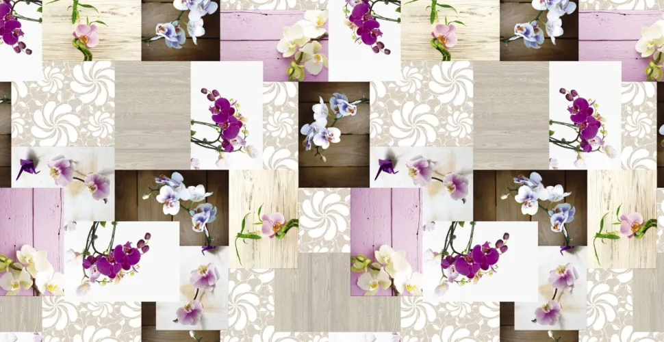 Orchid Oil Cloth Tablecloth CB60 - Price by the Metre