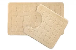 Orkney Latex Back Cream 2pc Bath Mat Set