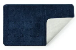 Orkney Latex Back Navy 2pc Bath Mat Set