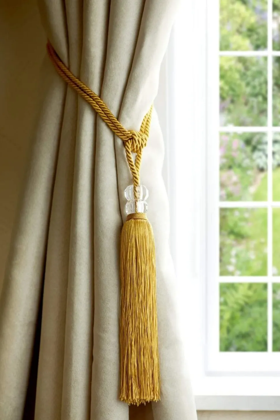 Orla Curtain Rope Tie Back Ochre