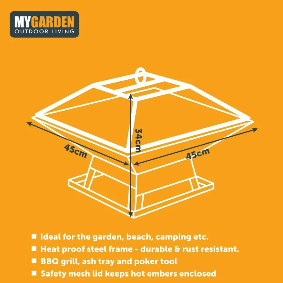 Outdoor Portable Fire Pit/BBQ