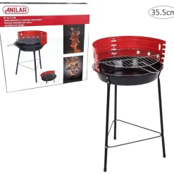 Outdoor Standing Round Charcoal Barbecue 35.5cm