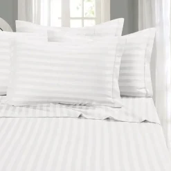 Oxford Stripe Pillowcase Pairs White