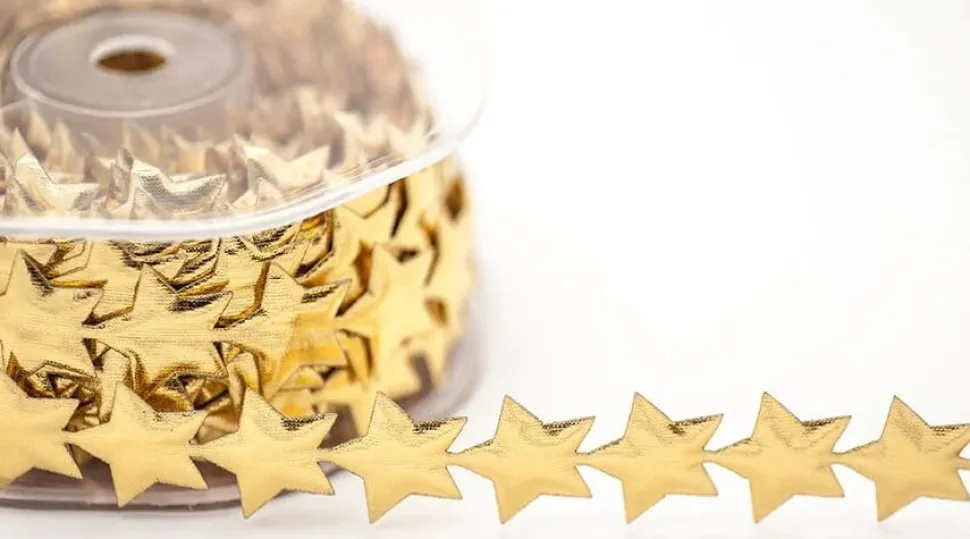 Padded Metallic Star Trim