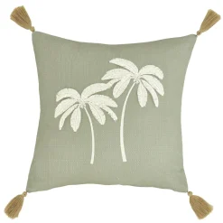 Paradiso Palm Filled Cushion Sage - 45 x 45cm