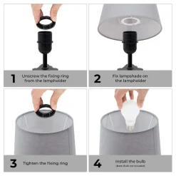 Parlak Tripod Grey Lamp