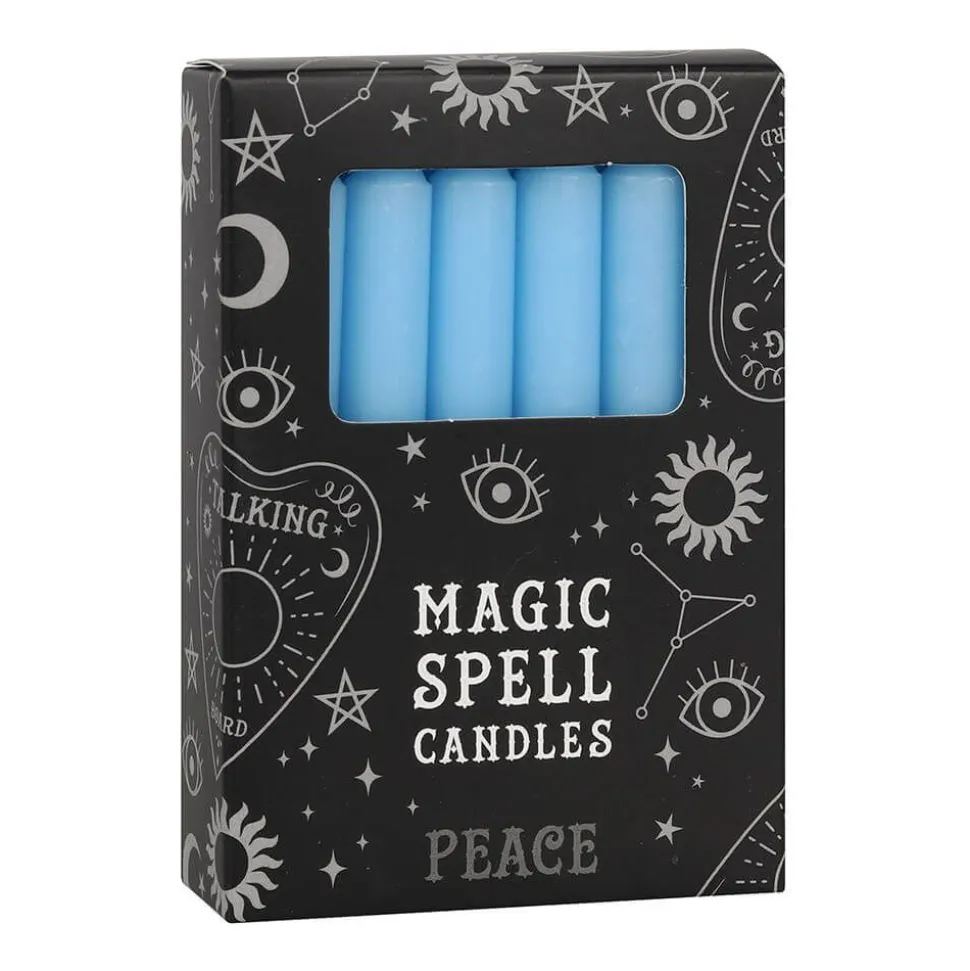 Peace Spell Candles Light Blue - 12 Pack