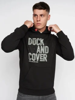 Pecklar Men's Hoodie Black by Duck & Cover
