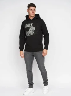 Pecklar Men's Hoodie Black by Duck & Cover