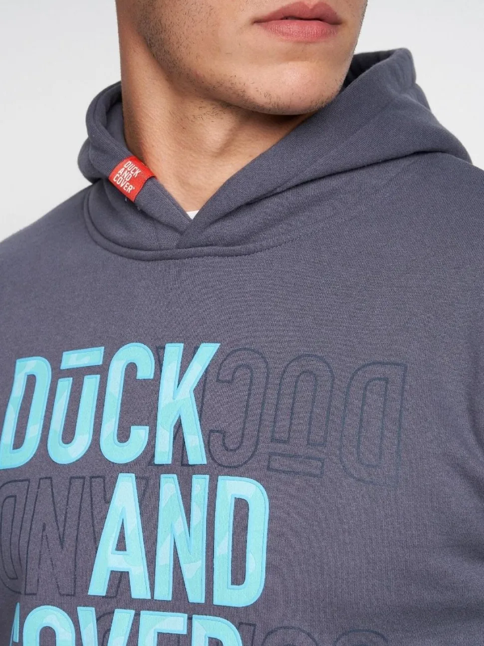 Pecklar Men's Hoodie Navy by Duck & Cover