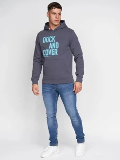 Pecklar Men's Hoodie Navy by Duck & Cover