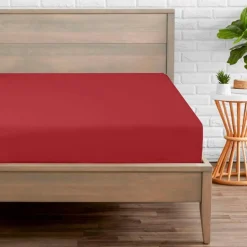 Percale Fitted Sheet Red by Gaveno Cavailia