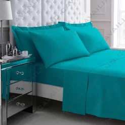 Percale Fitted Sheet Teal by Gaveno Cavailia