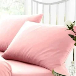 Percale Pillowcase Pair Blush Pink by Gaveno Cavailia