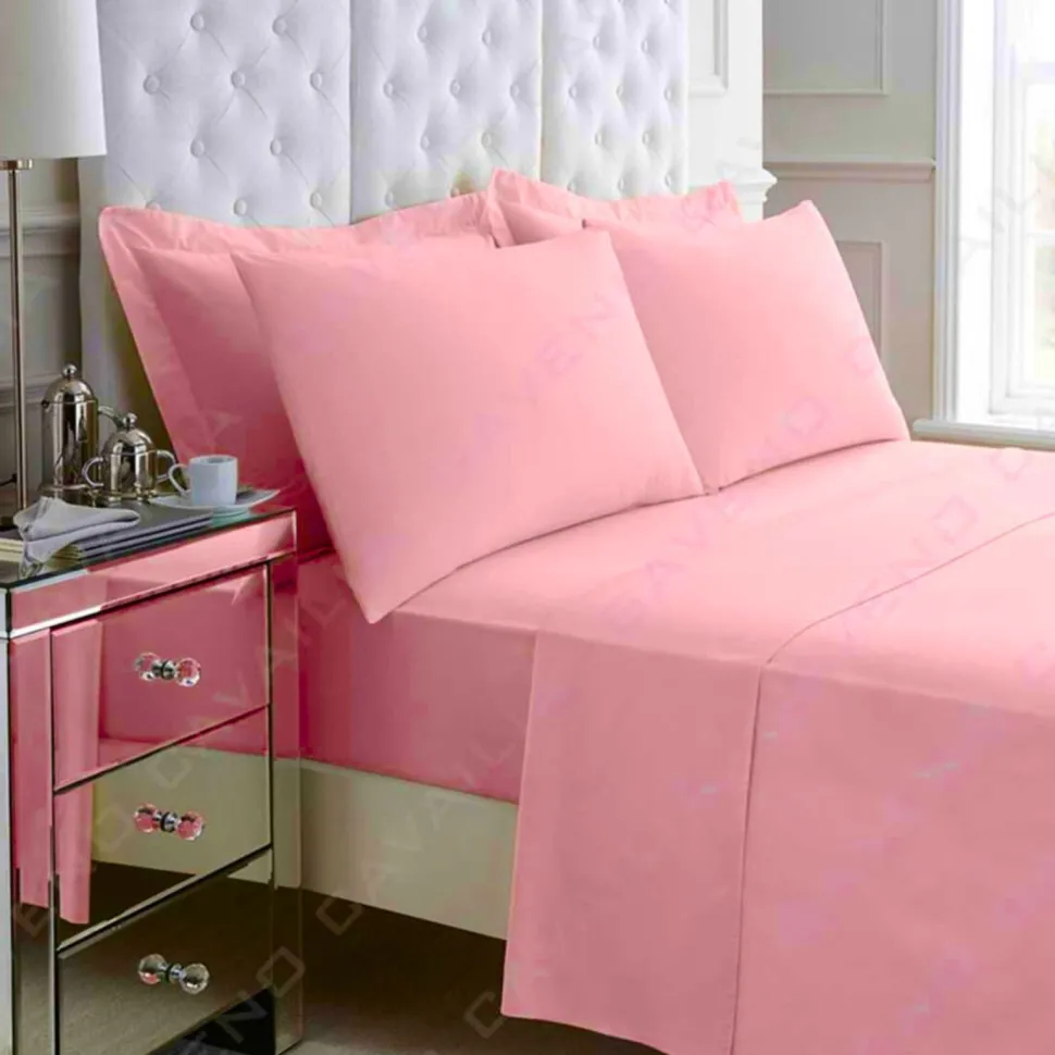 Percale Pillowcase Pair Blush Pink by Gaveno Cavailia