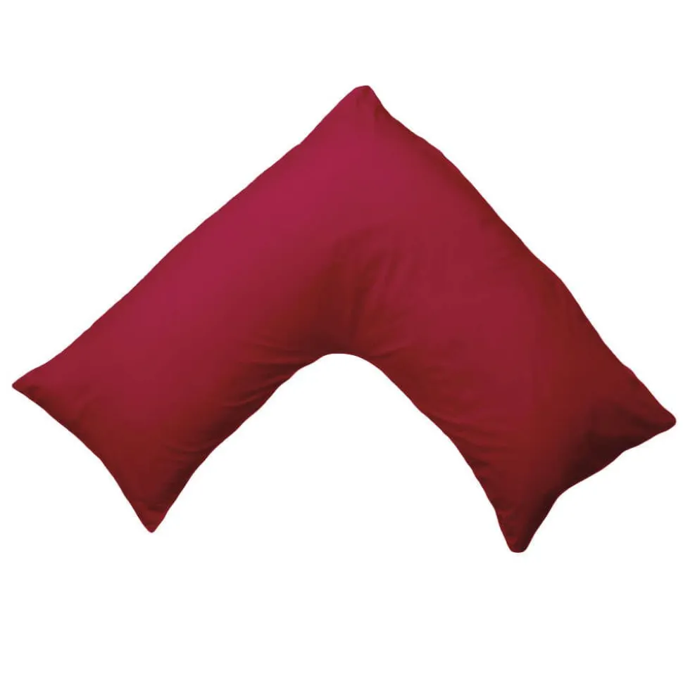 Percale V-Shape Pillowcase Wine