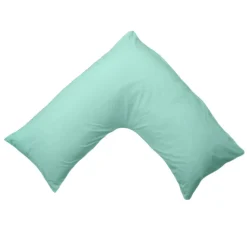 Percale V-Shape Pillowcase Duck Egg