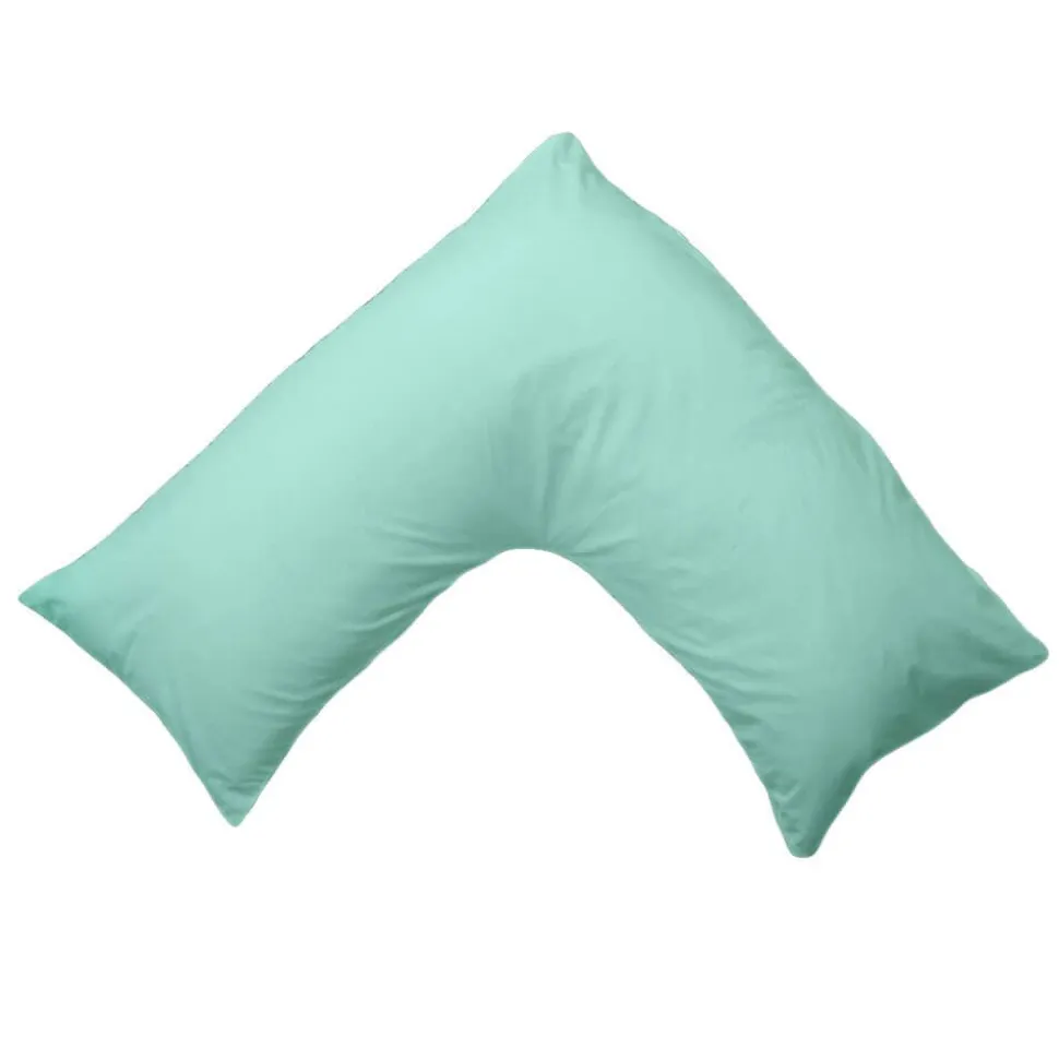 Percale V-Shape Pillowcase Duck Egg
