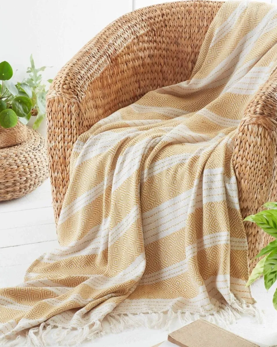 PET Recycled Throw Ochre 200x240cm by Country Club