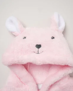 Pink Baby Bunny Dressing Gown with Toy