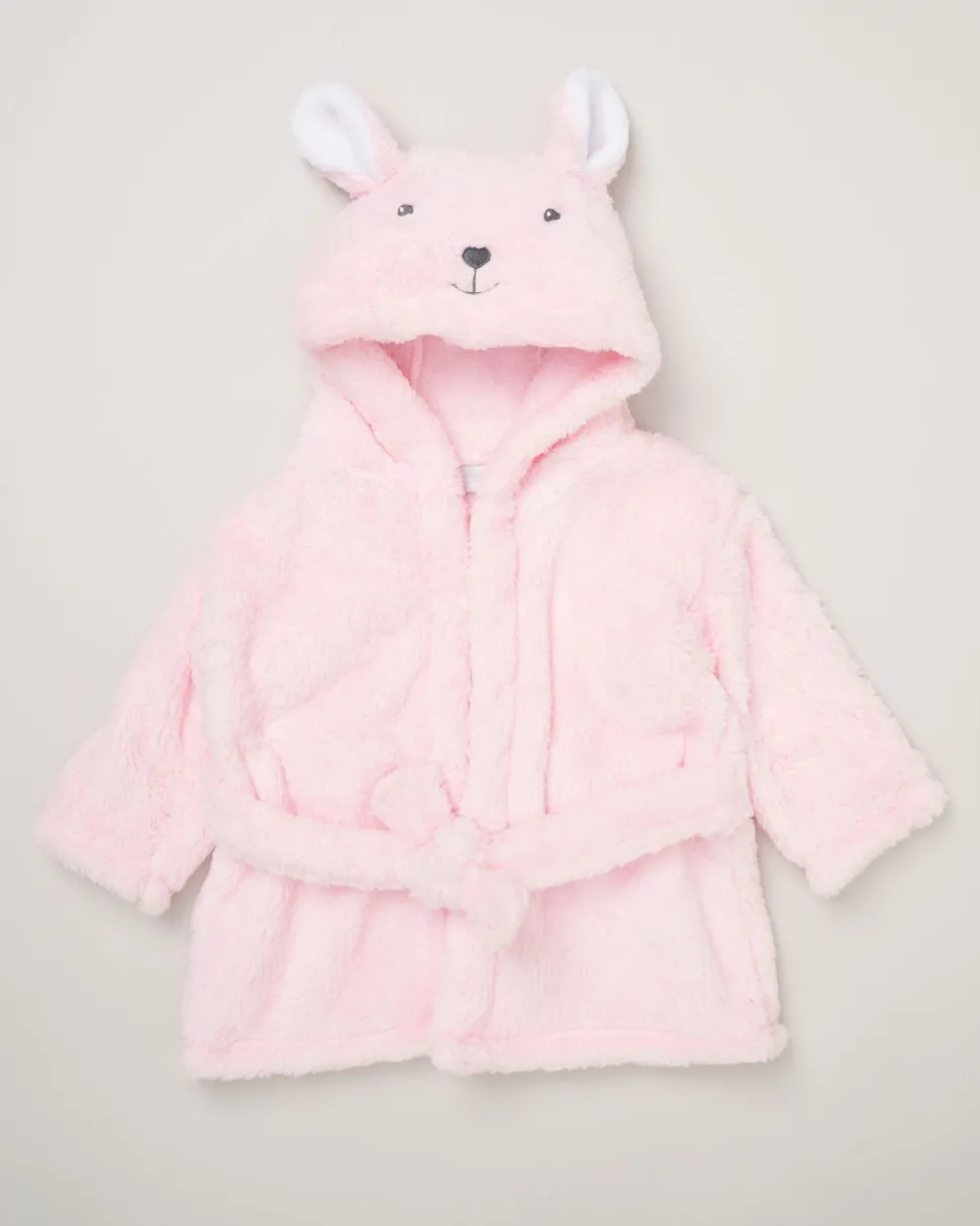 Pink Baby Bunny Dressing Gown with Toy