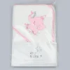 Pink Elephant Hooded Baby Towel