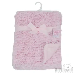 Pink Fluffy Baby Fleece Wrap Blanket
