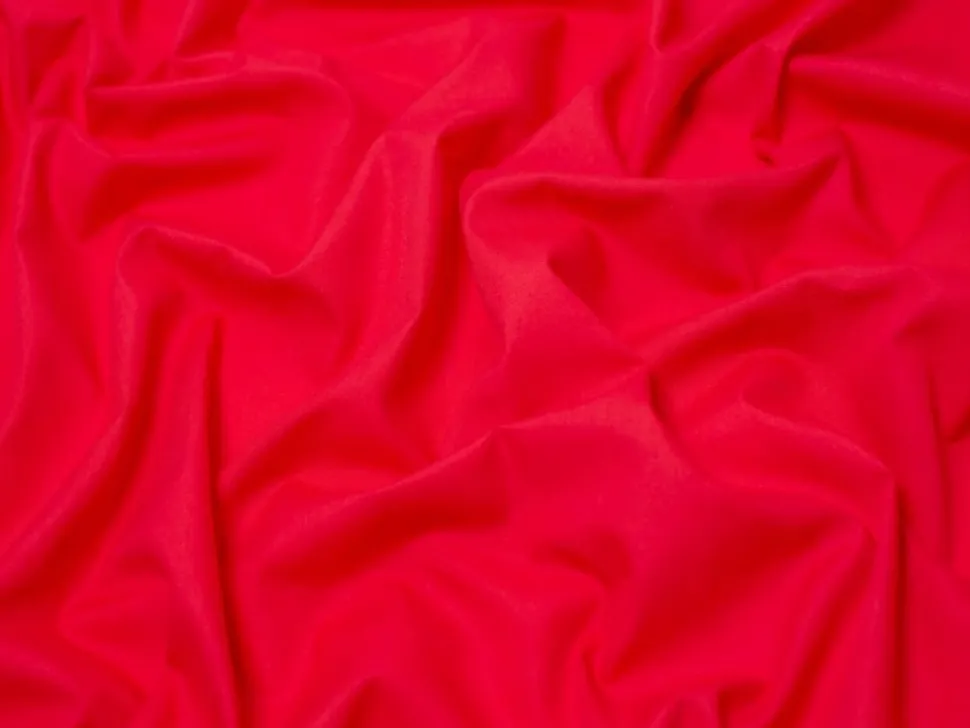Plain Polycotton Fabric Red AS621