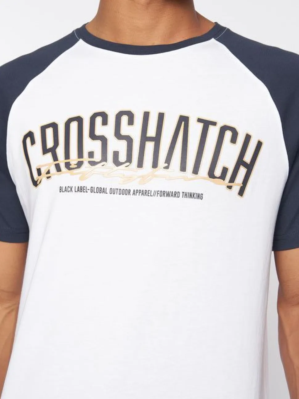 Plotmar T-Shirt Navy/White by Crosshatch