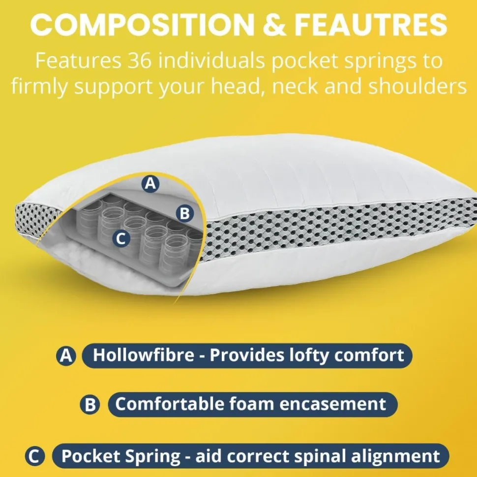 Pocket Spring Comfort Pillow by Velosso