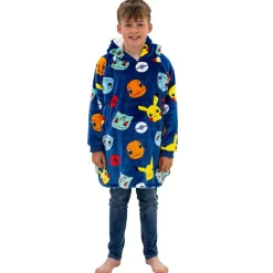 Pokemon Badges Hugzee Hooded Blanket Medium