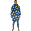 Pokemon Badges Oversized Hugzee Wearable Fleece Hoodie – Large