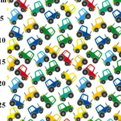 Polycotton Tractors Printed Multi Colour Fabric - Price by the Metre