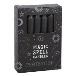 Protection Spell Candles Black - 12 Pack