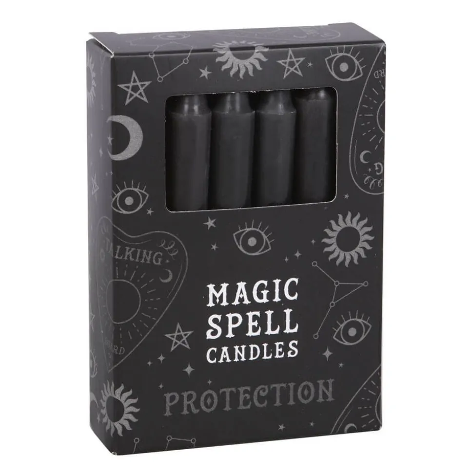 Protection Spell Candles Black - 12 Pack