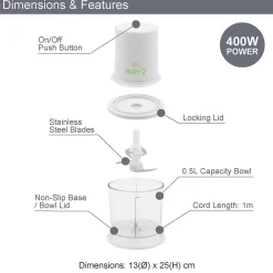 Quest Nutri-Q Turbo Food Chopper