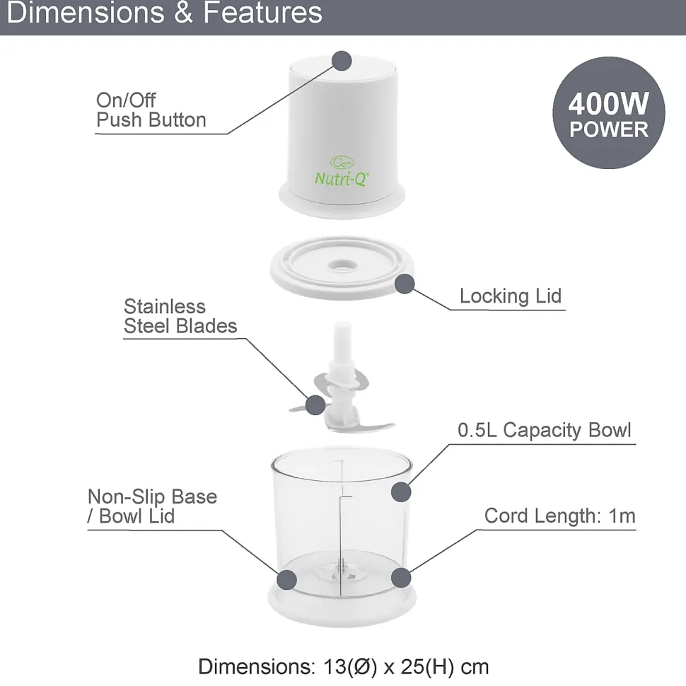 Quest Nutri-Q Turbo Food Chopper
