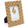 Rattan Check Photo Frame
